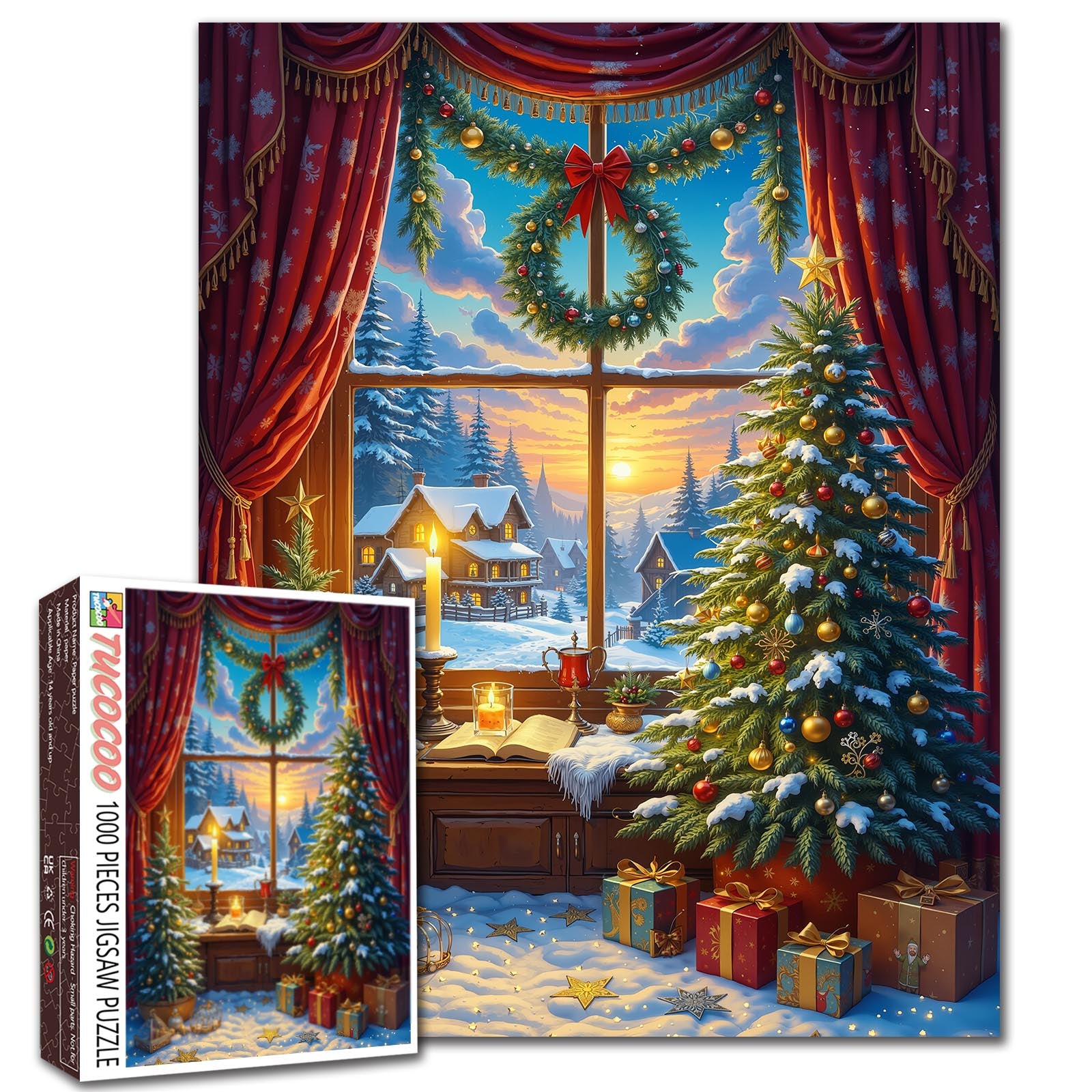 Winter Window Glow Jigsaw Puzzle