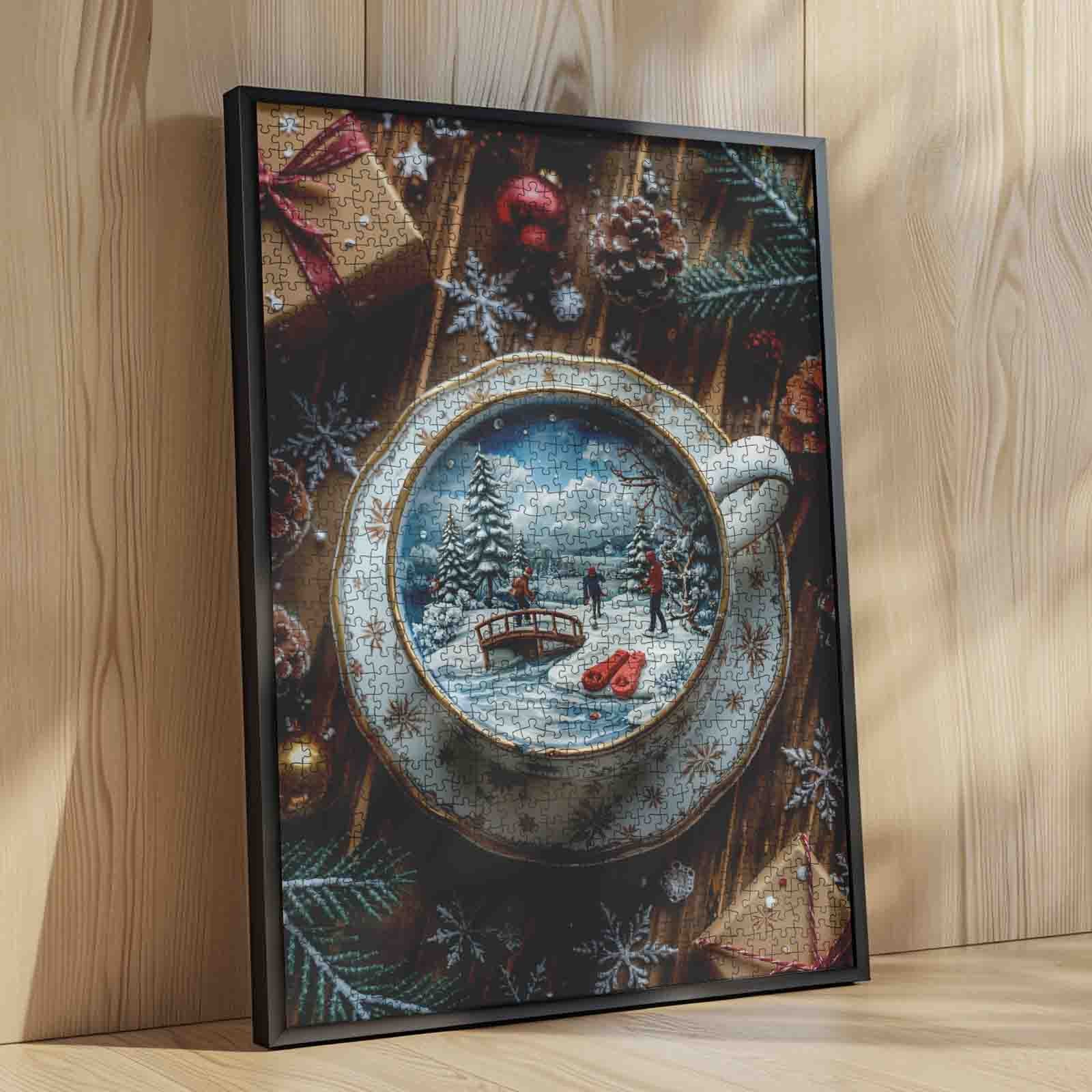 Winter Wonderland in Teacup Jigsaw Puzzle