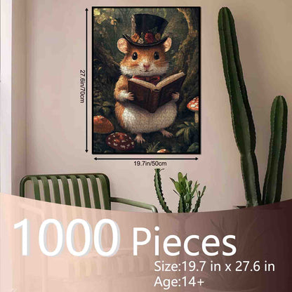 Wise Forest Scholar Mouse Jigsaw Puzzle