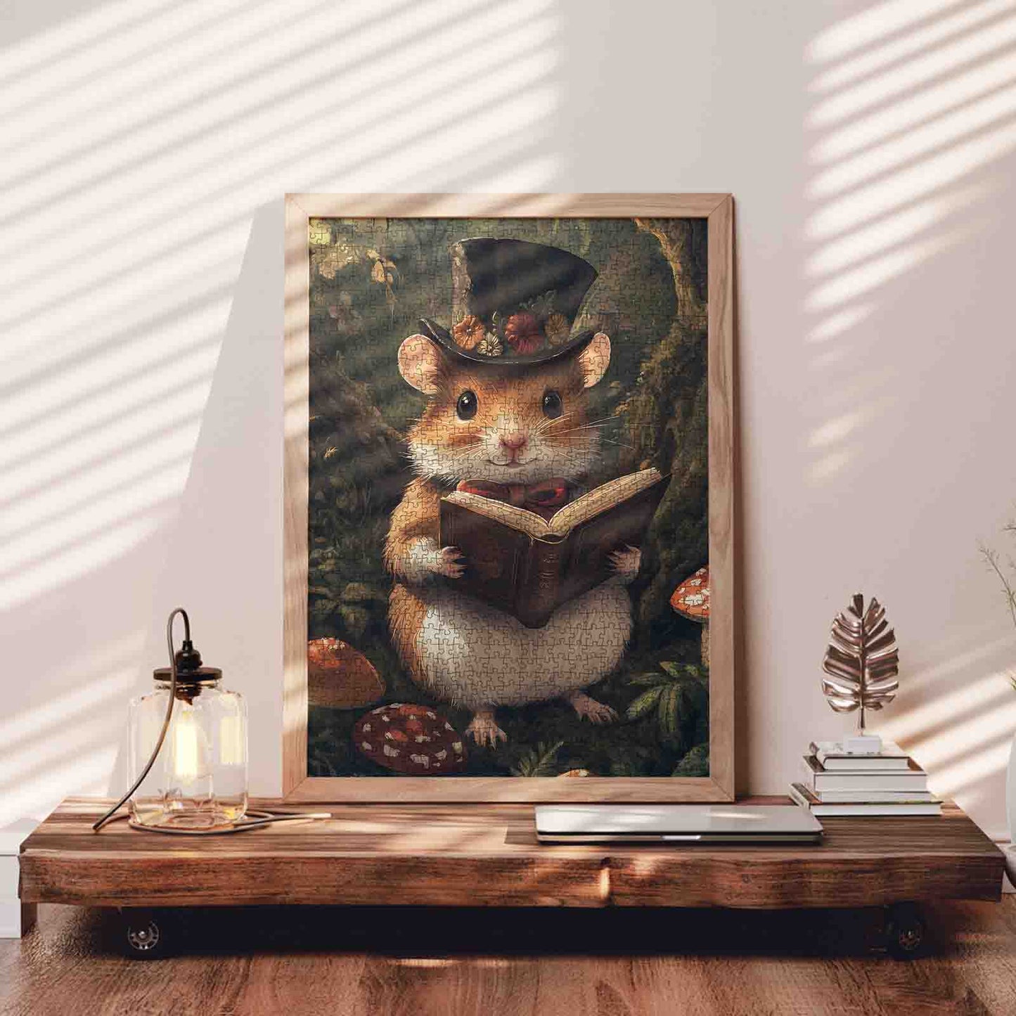 Wise Forest Scholar Mouse Jigsaw Puzzle