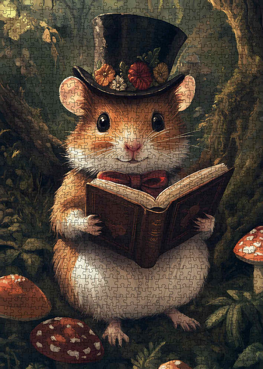 Wise Forest Scholar Mouse Jigsaw Puzzle