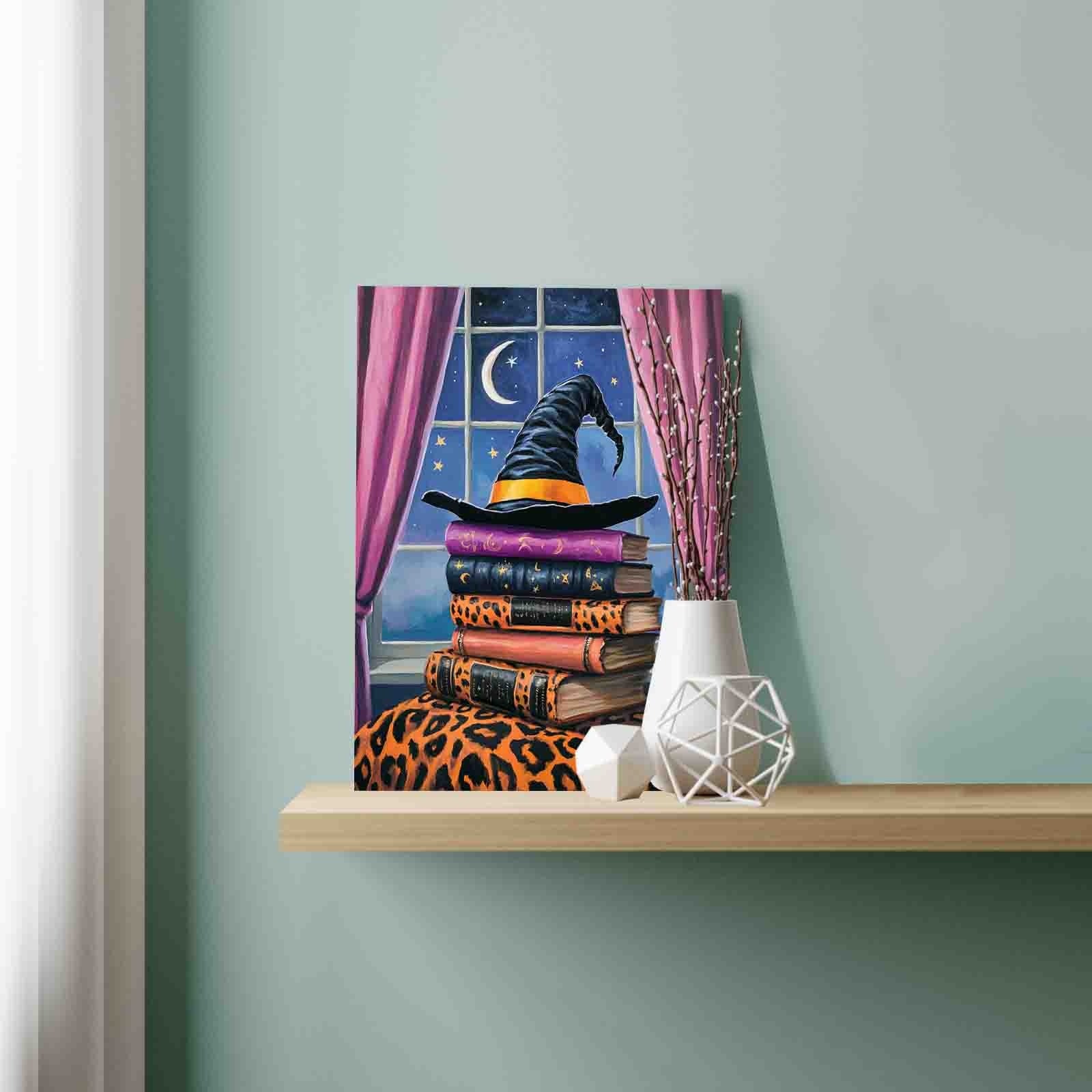 Witch Hat and Spellbooks Paint by Numbers