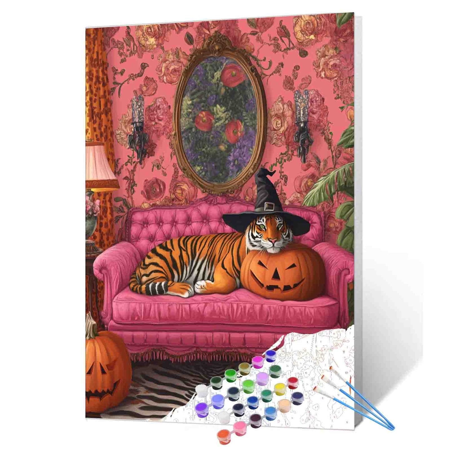 Halloween Tiger Lounge Paint by Numbers