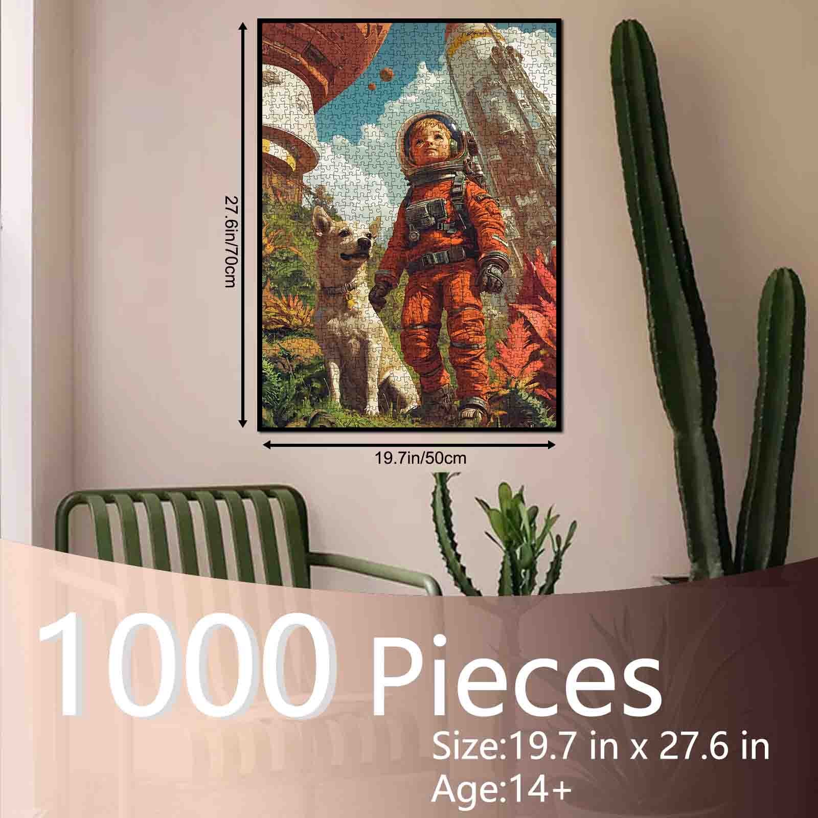 Young Explorer on Futuristic Frontier Jigsaw Puzzle