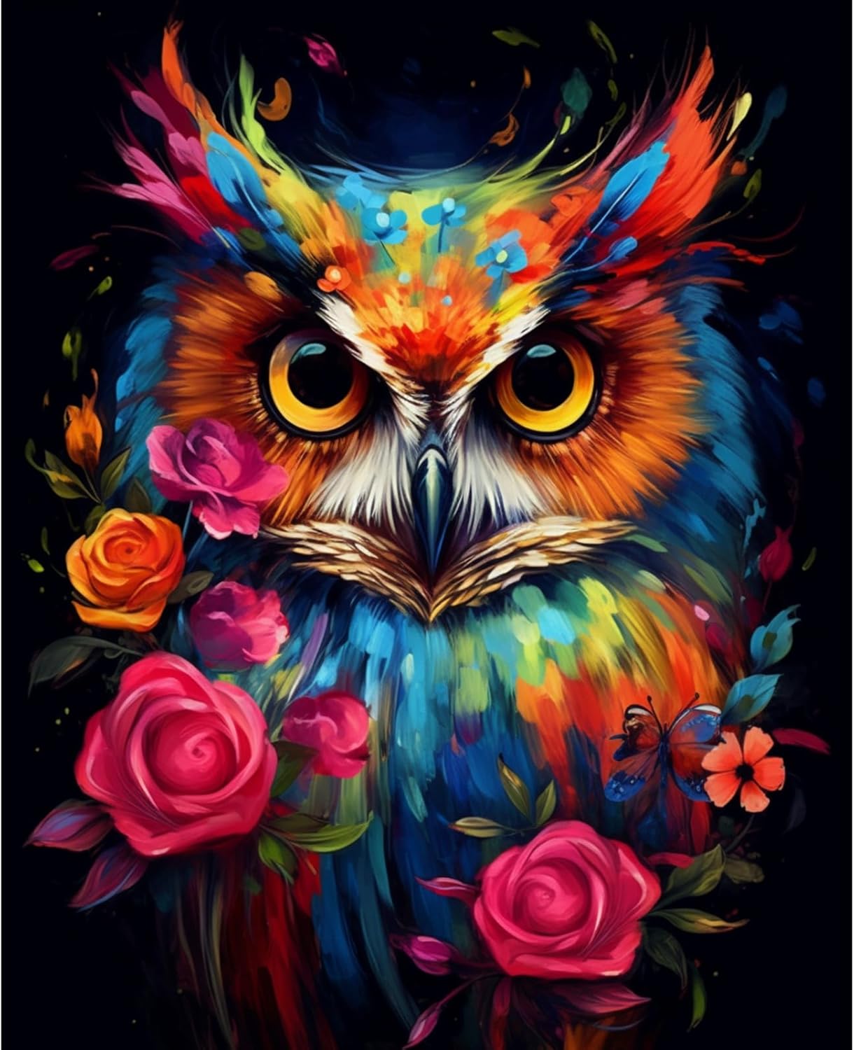 Abstract Owl Portrait Paint by Numbers - Tucocoo