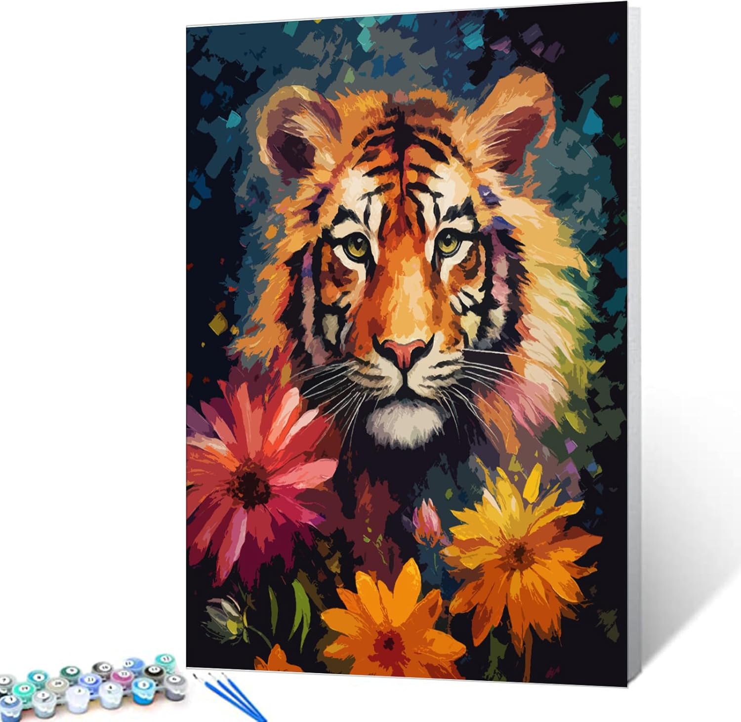 Abstract Tiger Portrait Paint by Numbers - Tucocoo