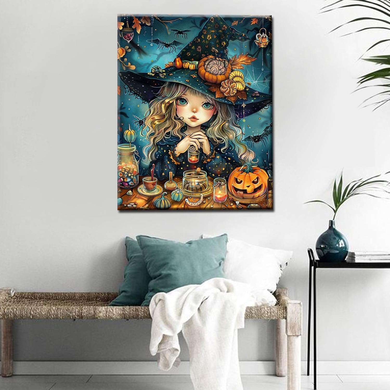 Adorable Witch Moonlight Forest Paint by Numbers - Tucocoo