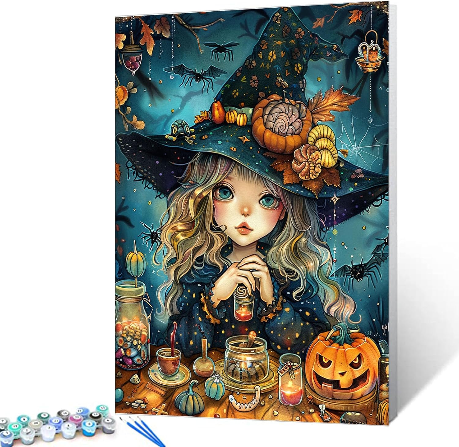 Adorable Witch Moonlight Forest Paint by Numbers - Tucocoo