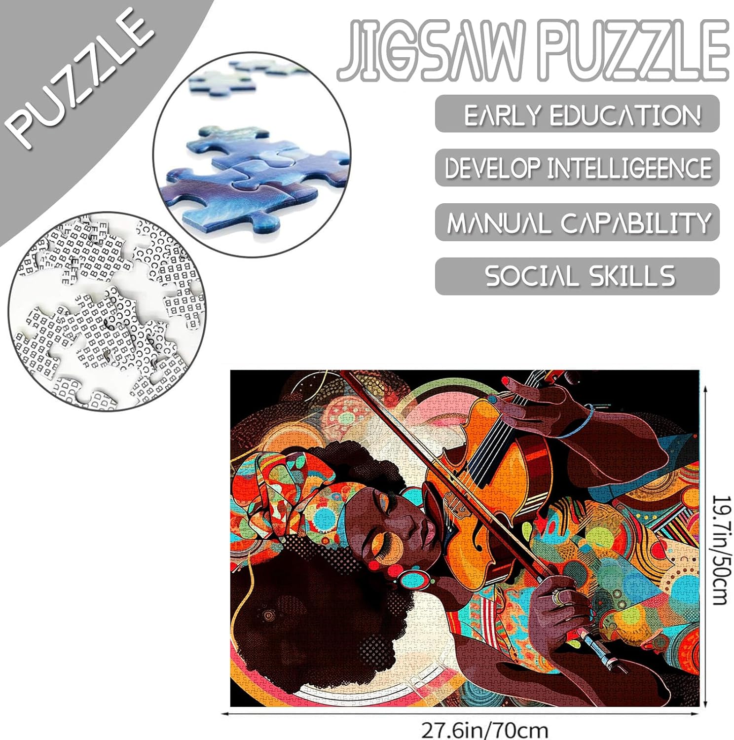 Elegant Violinist in Motion Jigsaw Puzzle - Tucocoo