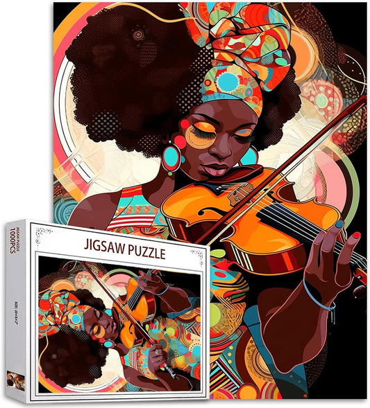 Elegant Violinist in Motion Jigsaw Puzzle - Tucocoo