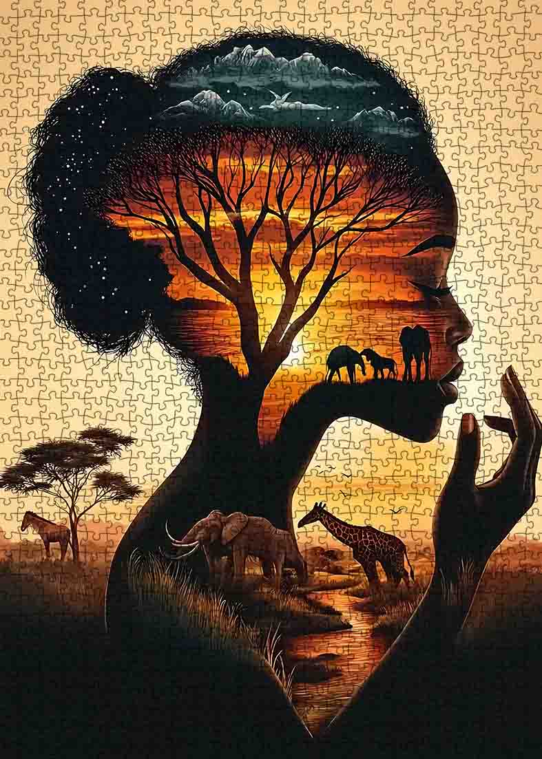 African Silhouette Jigsaw Puzzles - Tucocoo