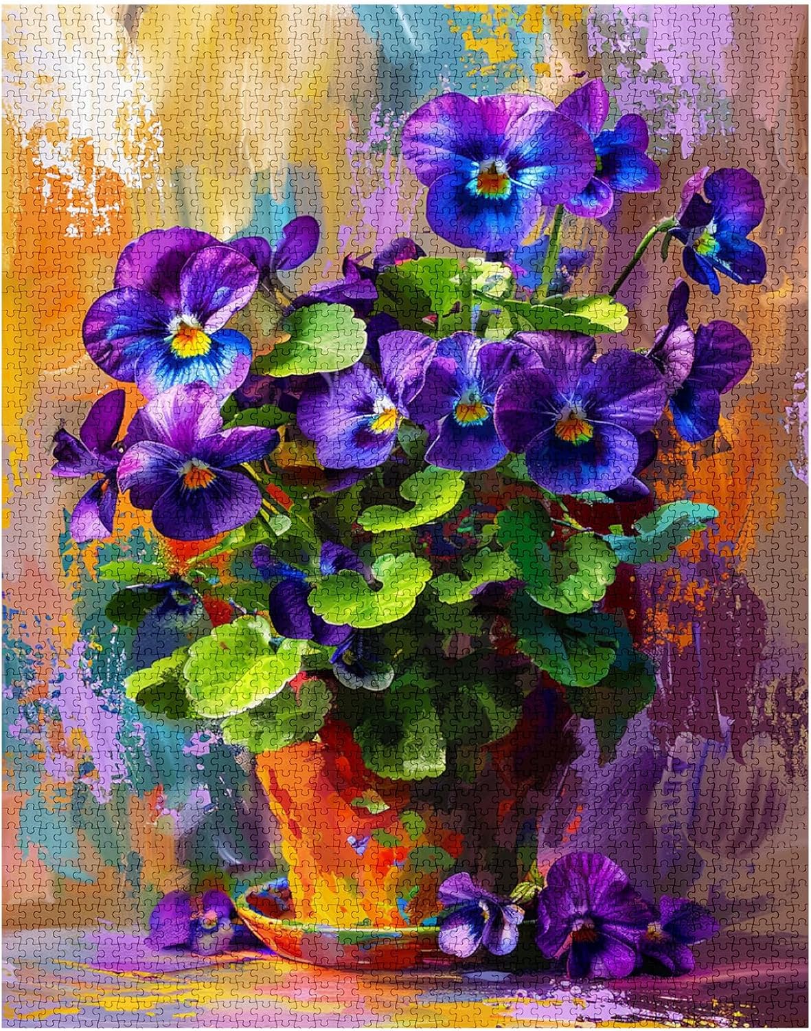 African Violet Painting Jigsaw Puzzles - Tucocoo