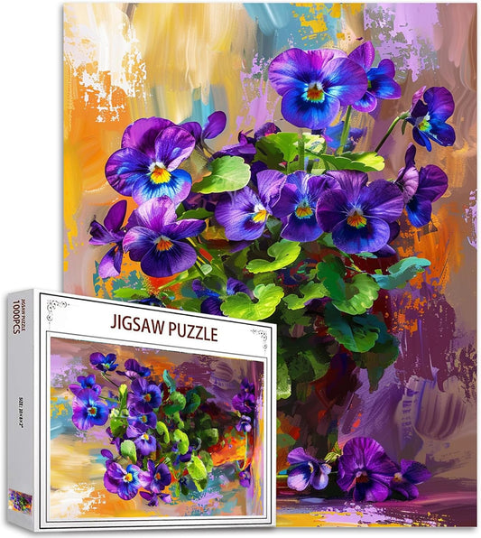 African Violet Painting Jigsaw Puzzles - Tucocoo