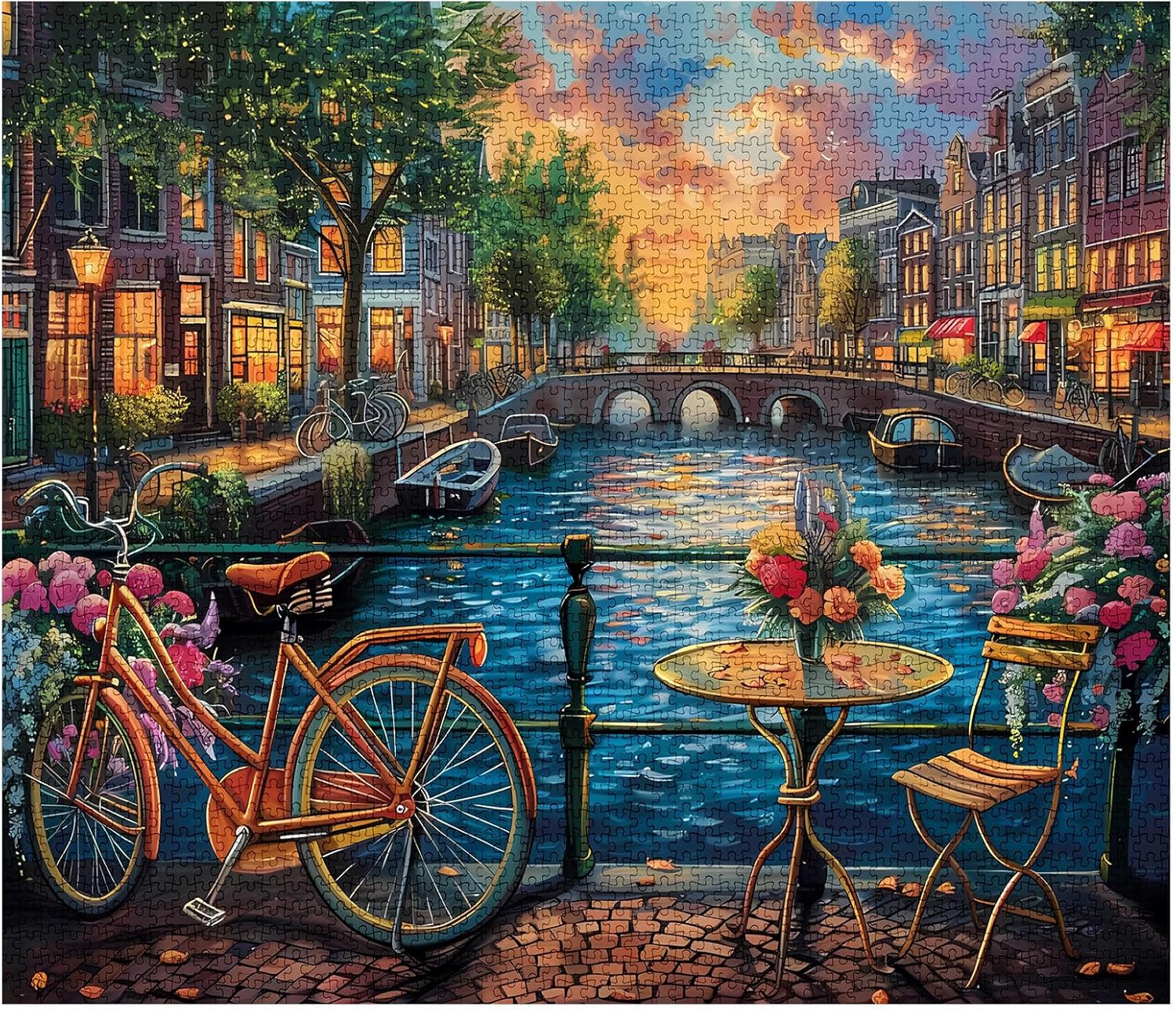 Amsterdam Canal Night View Jigsaw Puzzles - Tucocoo