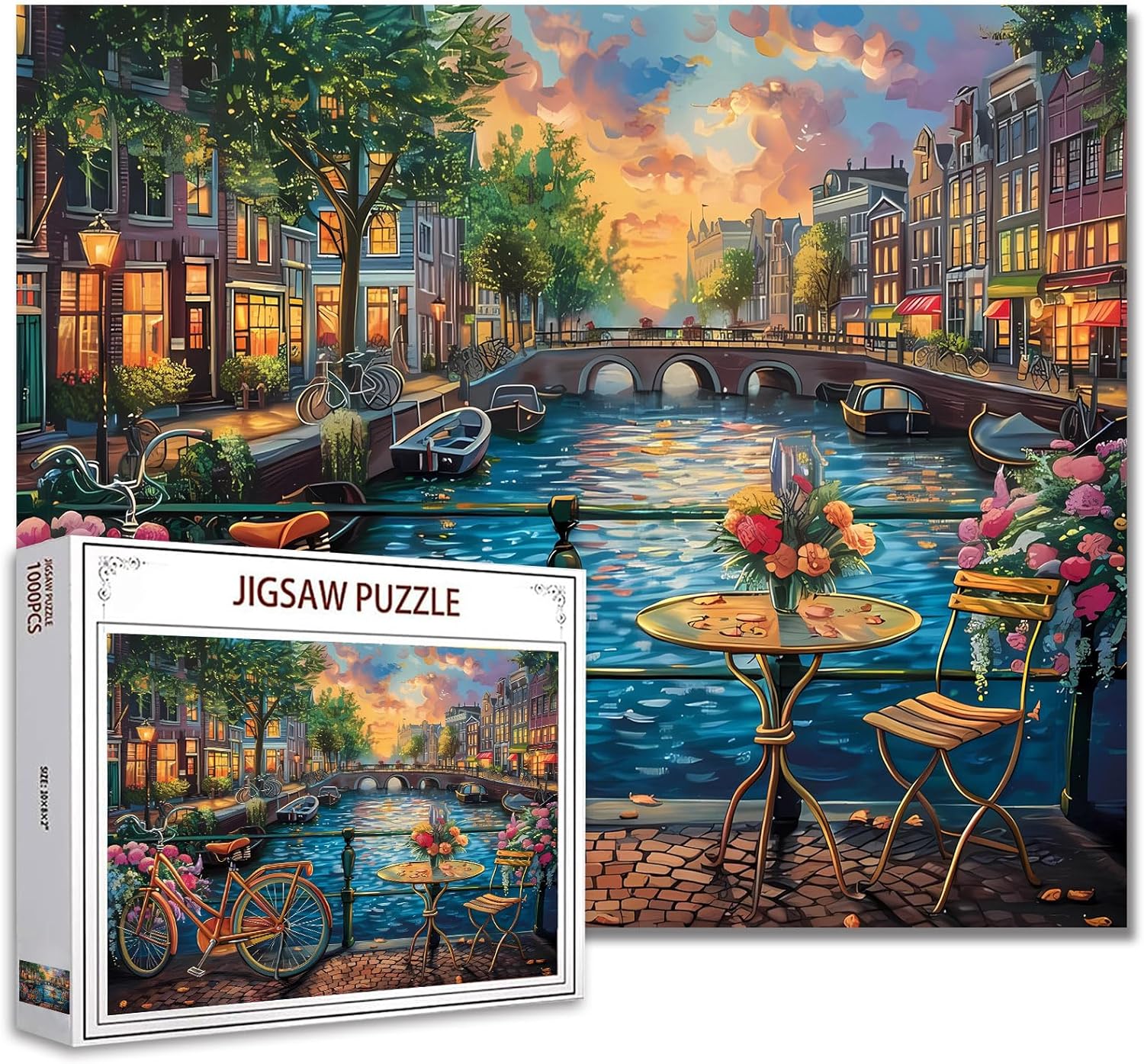 Amsterdam Canal Night View Jigsaw Puzzles - Tucocoo