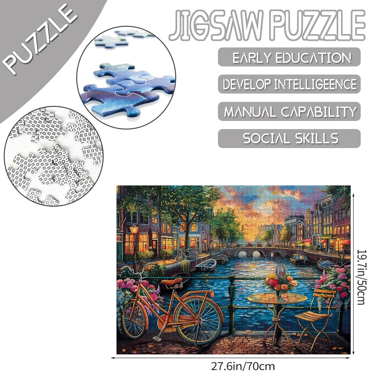 Amsterdam Canal Night View Jigsaw Puzzles - Tucocoo