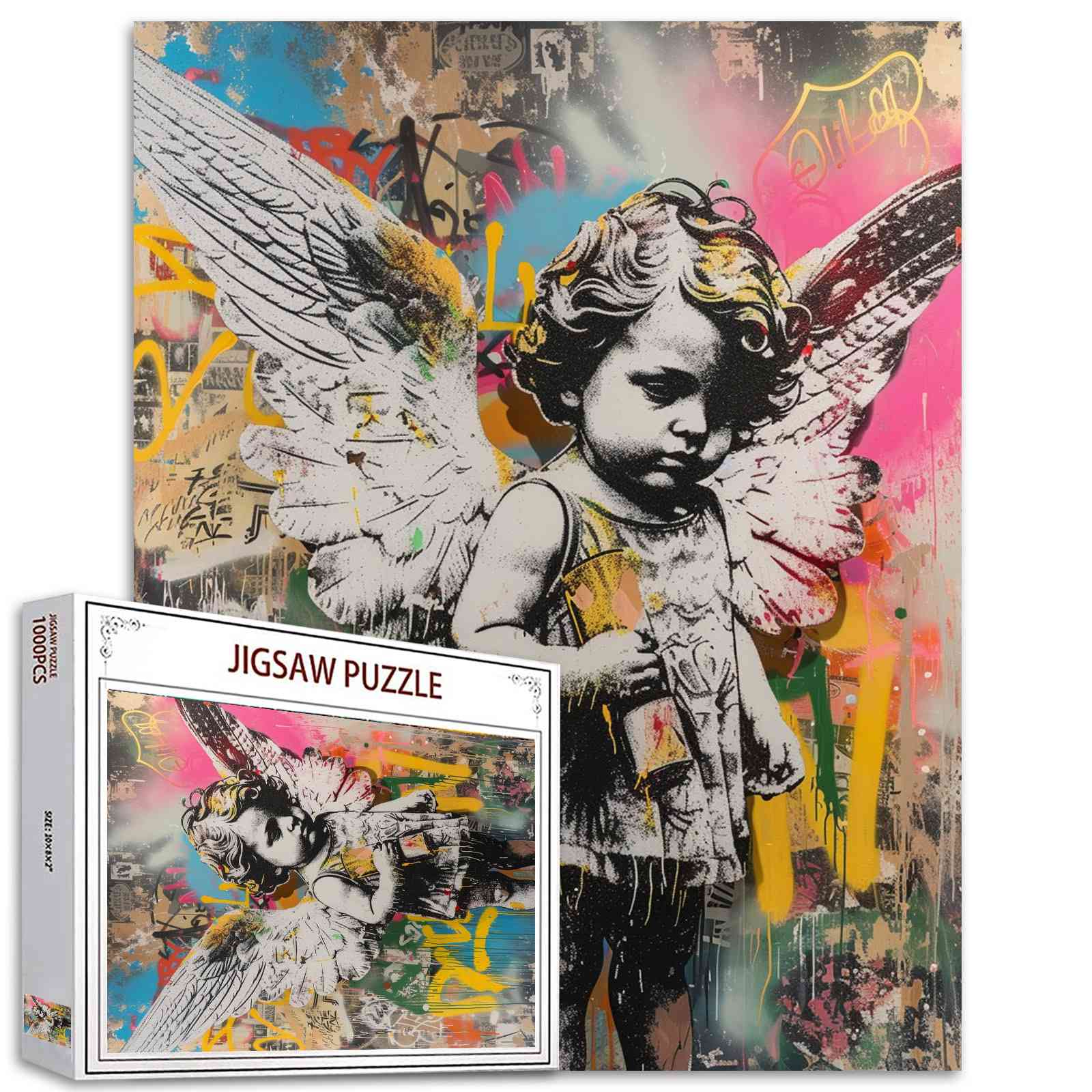 Angelic Graffiti Street Art Jigsaw Puzzles - Tucocoo