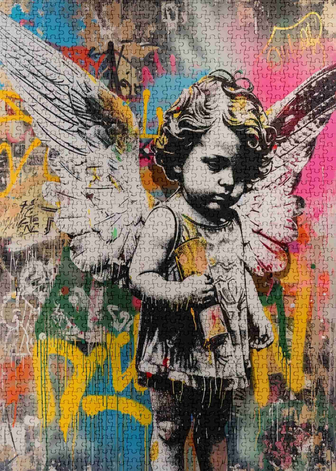 Angelic Graffiti Street Art Jigsaw Puzzles - Tucocoo