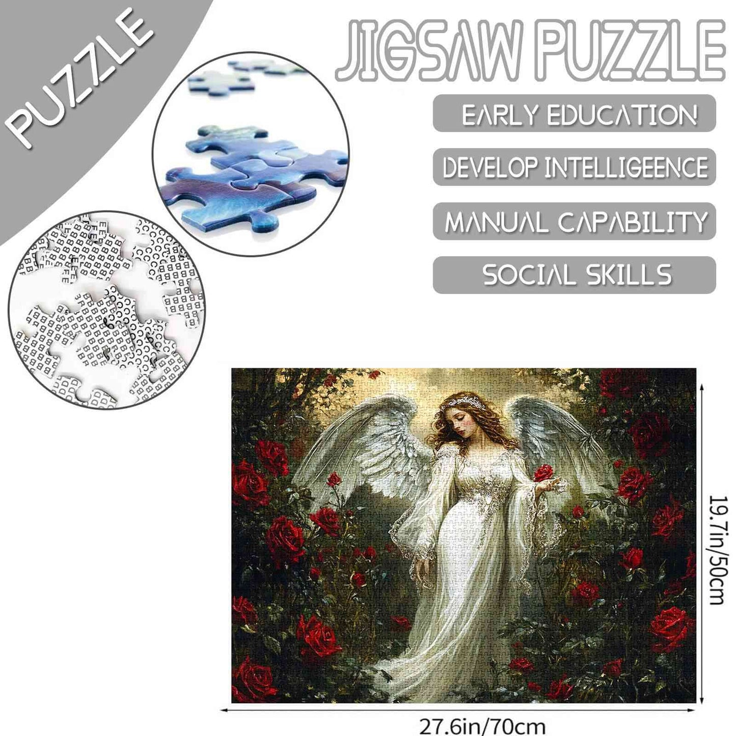 Angelic Rose Guardian Jigsaw Puzzles - Tucocoo