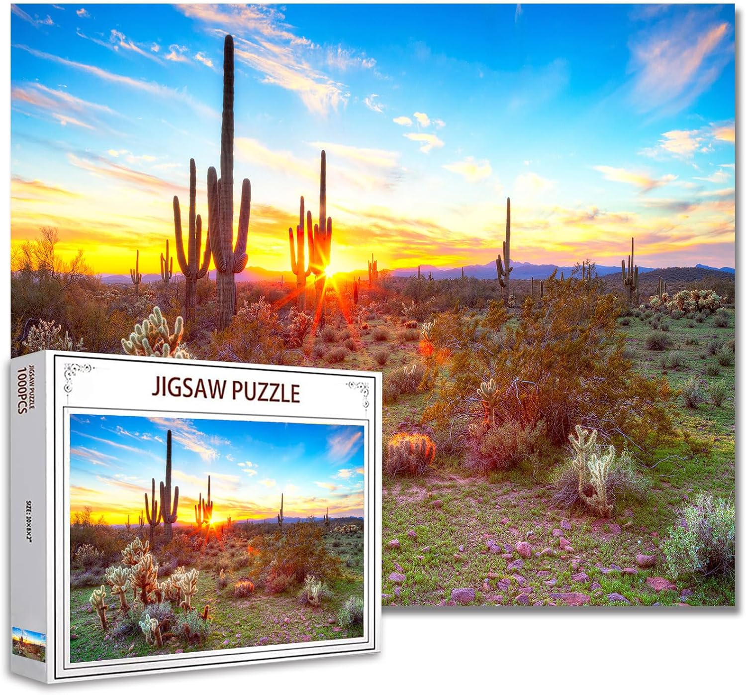 Arizona Desert Saguaro Cacti Jigsaw Puzzles - Tucocoo