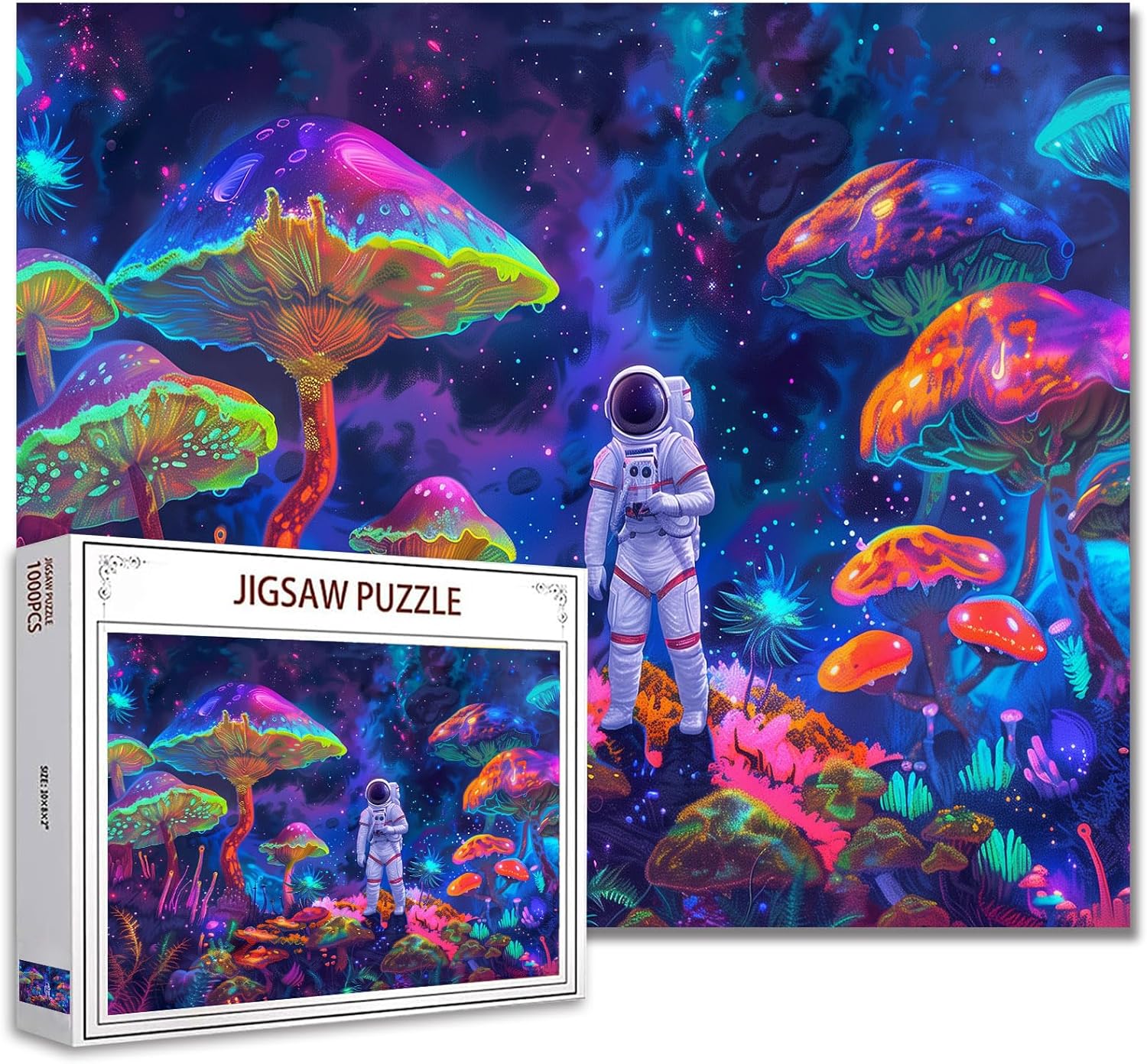 Astronaut and Giant Mushroom Jigsaw Puzzles - Tucocoo