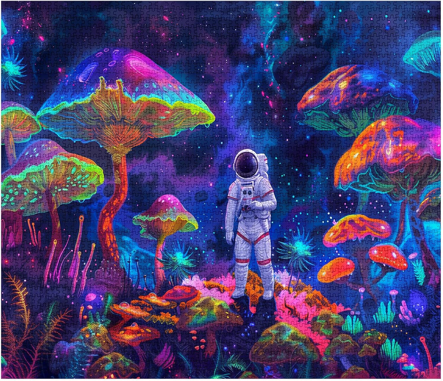 Astronaut and Giant Mushroom Jigsaw Puzzles - Tucocoo