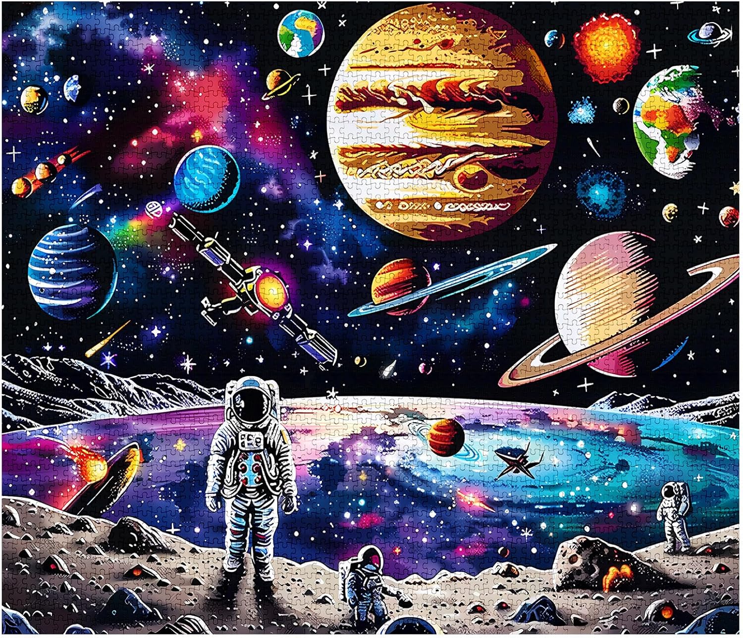 Astronaut Colorful DIY Stellar Craft Jigsaw Puzzles - Tucocoo