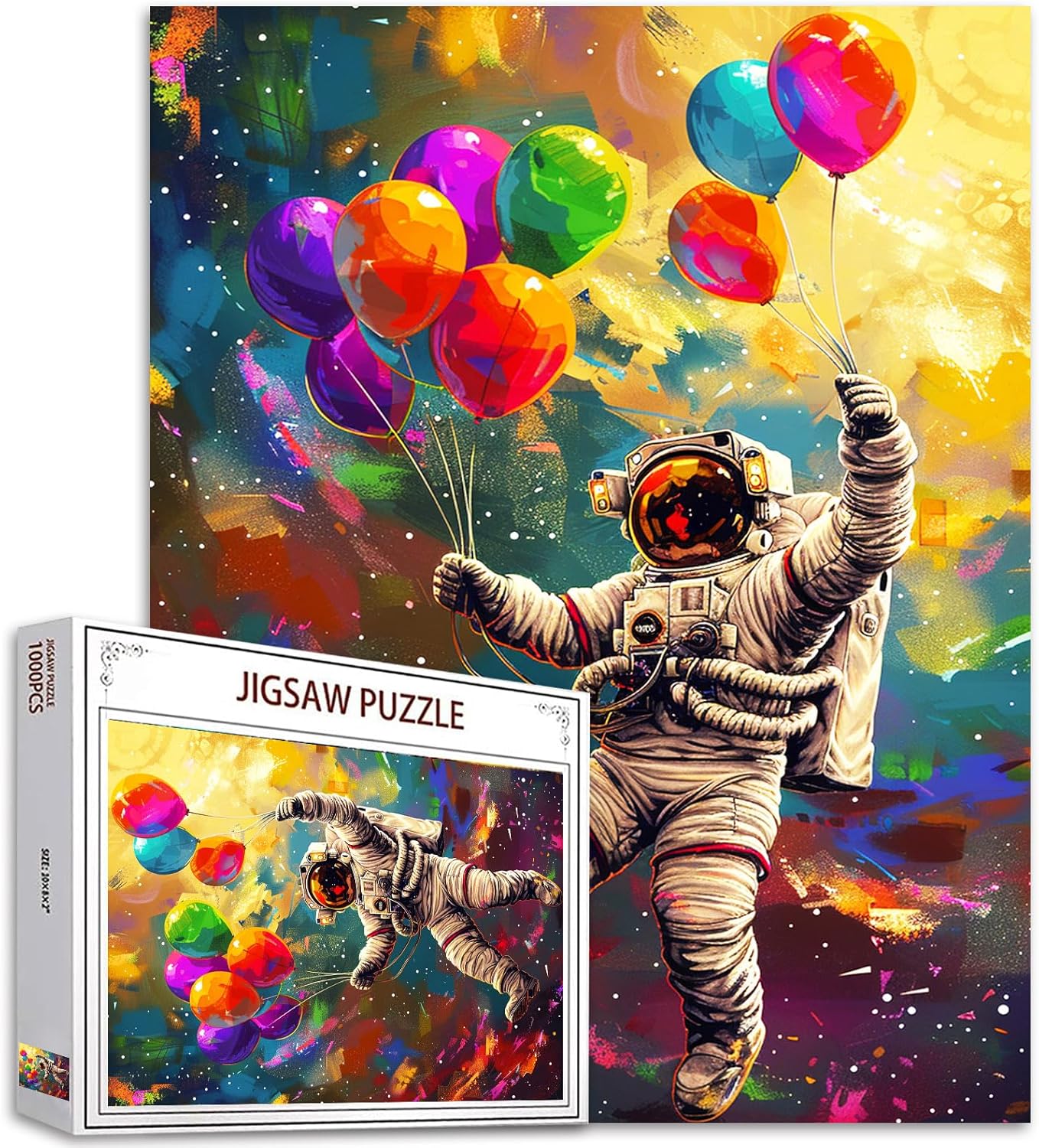 Astronaut Holding Balloon Jigsaw Puzzles - Tucocoo