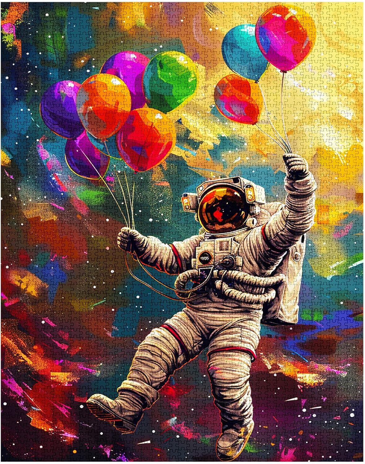 Astronaut Holding Balloon Jigsaw Puzzles - Tucocoo