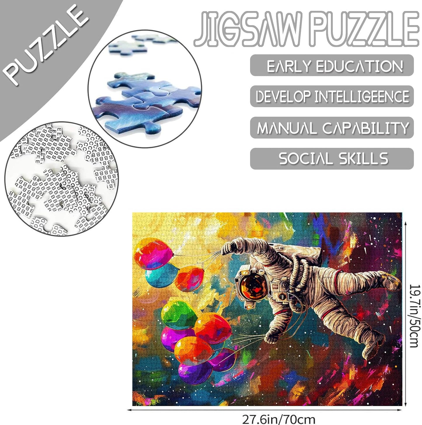 Astronaut Holding Balloon Jigsaw Puzzles - Tucocoo