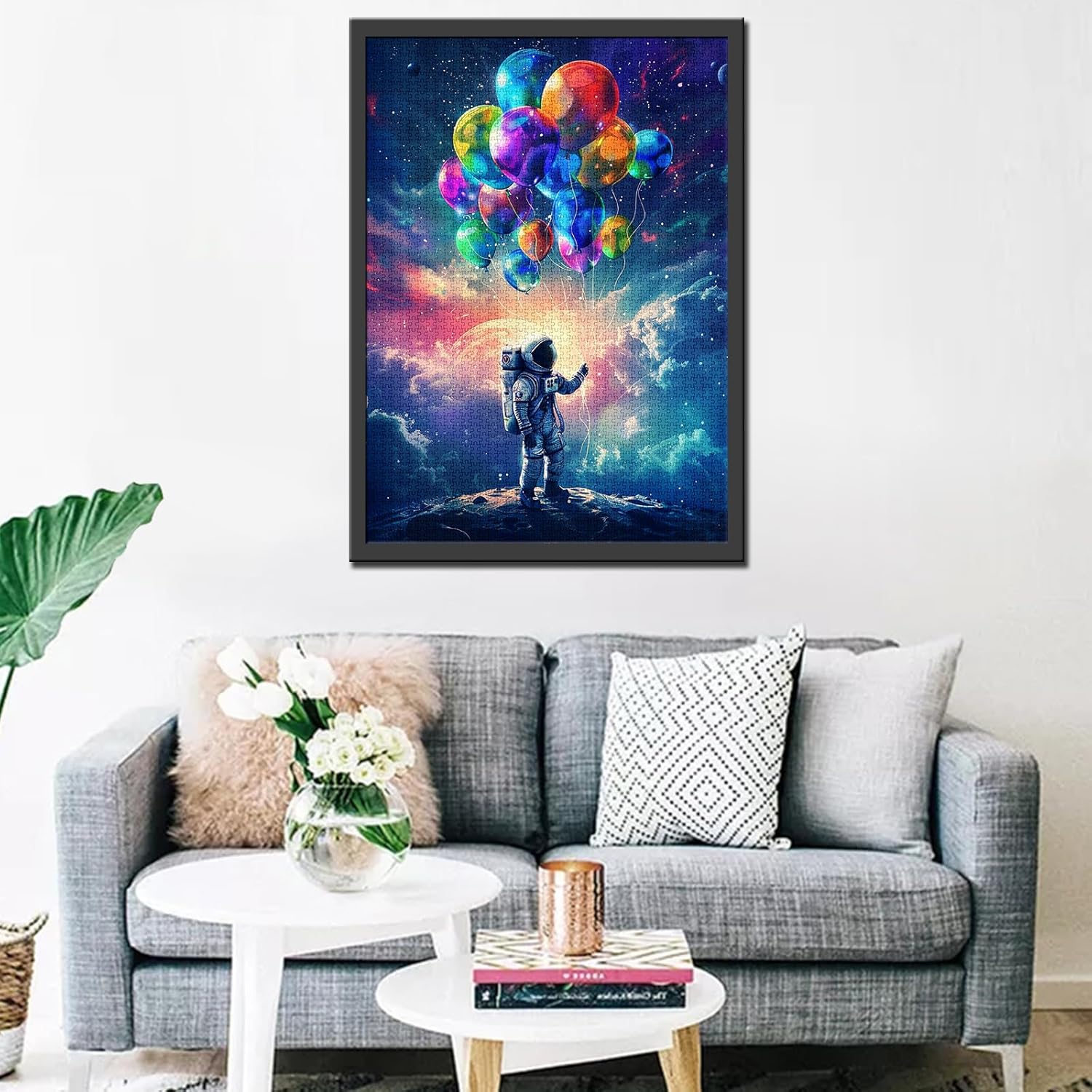 Astronaut in Colourful Space Starry Sky Jigsaw Puzzles - Tucocoo