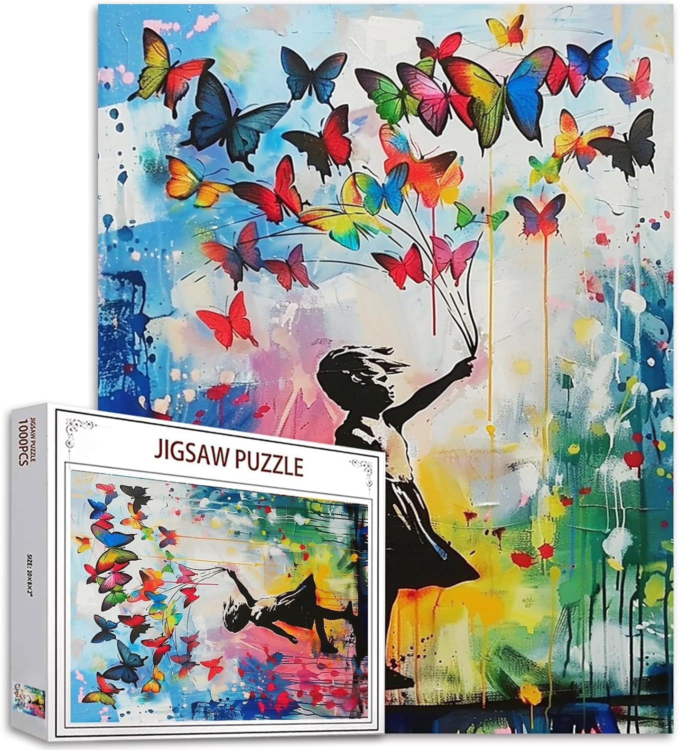 Graffiti Banksy Butterflies Jigsaw Puzzles