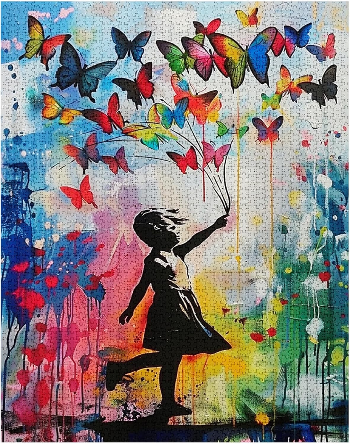 Graffiti Banksy Butterflies Jigsaw Puzzles