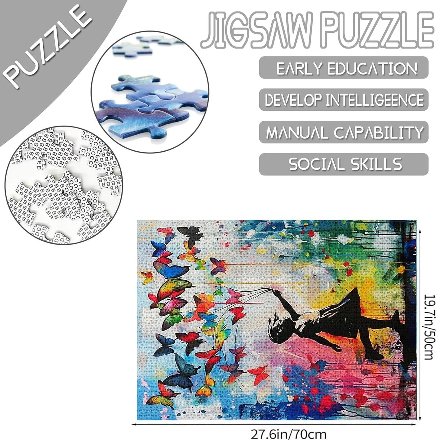 Graffiti Banksy Butterflies Jigsaw Puzzles