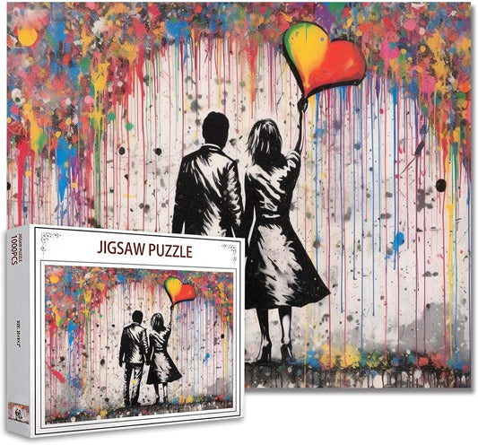 Street Couple Love Banksy Art Jigsaw Puzzles