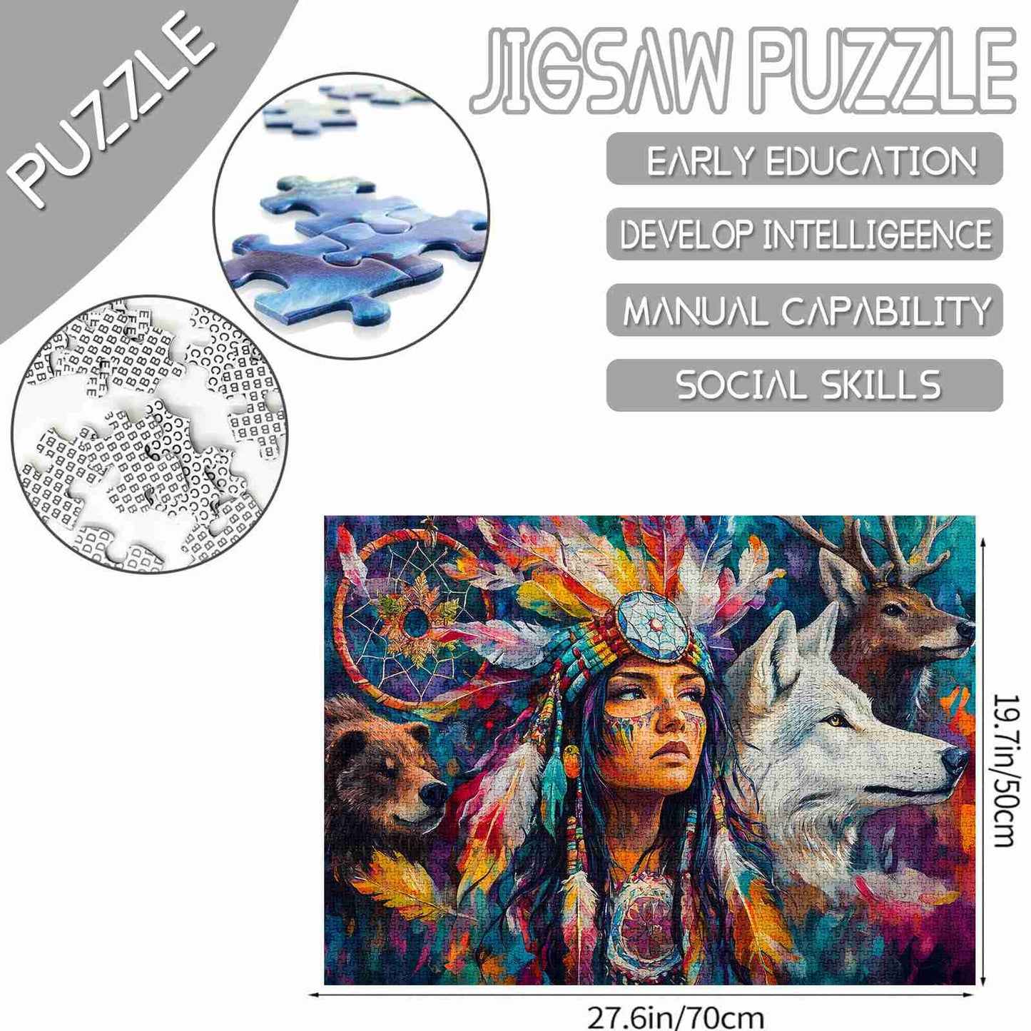 Tribal Spirit Warrior Jigsaw Puzzle - Tucocoo