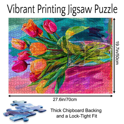 Vibrant Tulips Jigsaw Puzzle - Tucocoo
