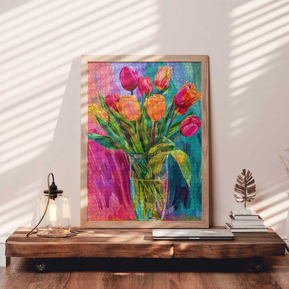 Vibrant Tulips Jigsaw Puzzle - Tucocoo